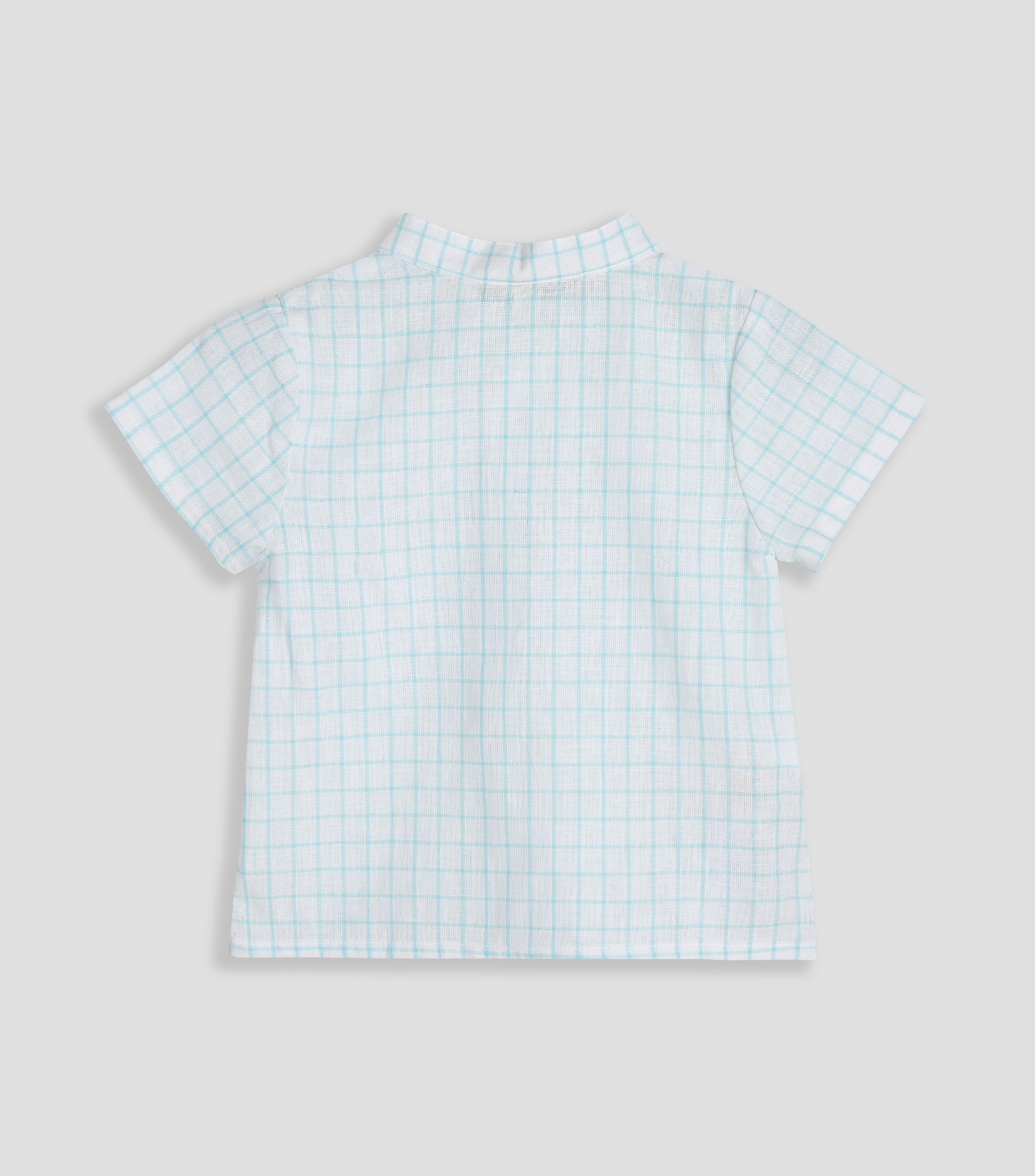 Camisa a cuadros manga corta Bebé